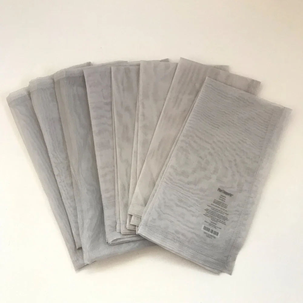 PIER 1 Napkins Silver Organza Sheer Set of 8